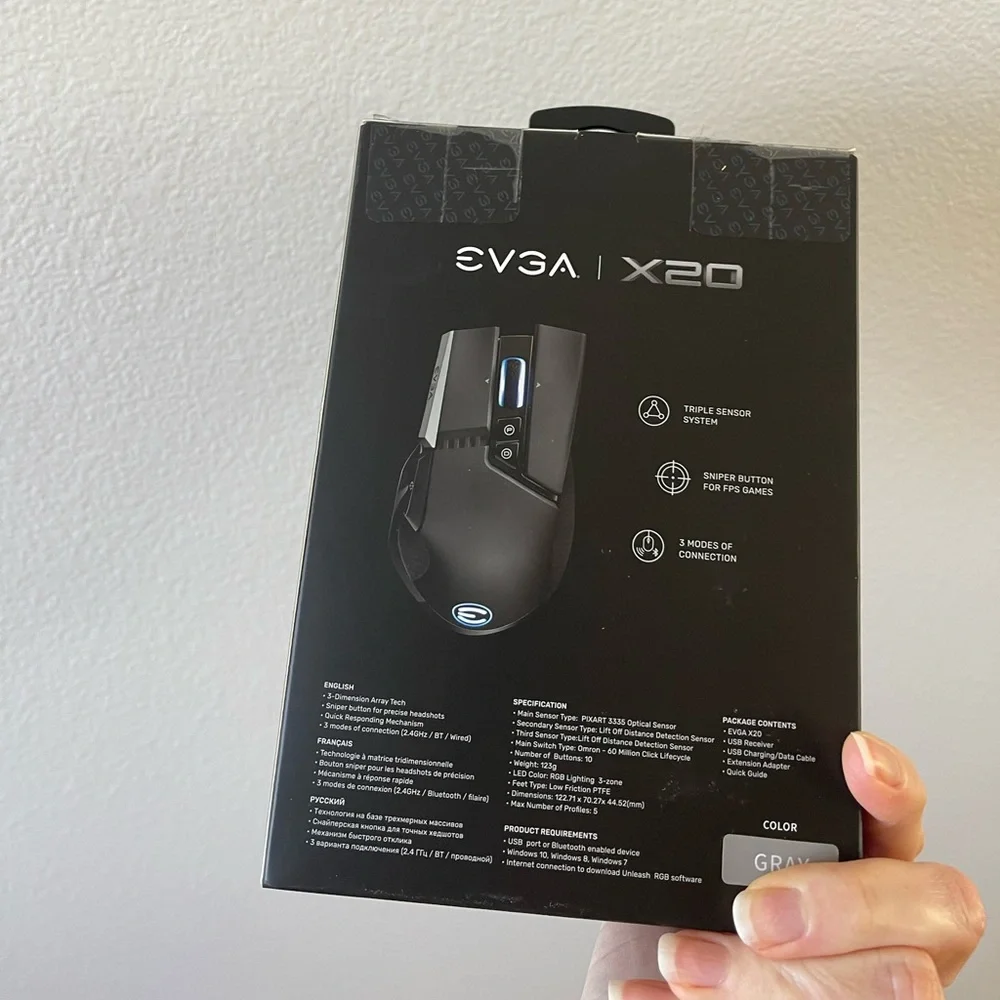 New EVGA X20 Wireless Gaming Mouse in Black